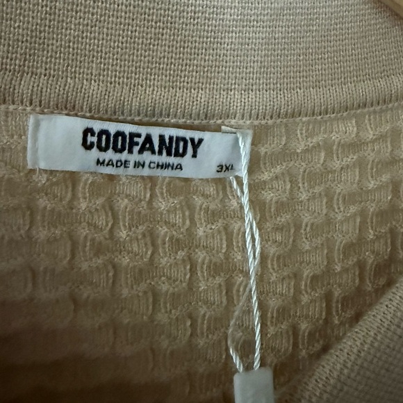 Coofandy|Gender neutral oversized fisherman knit sweater in tan neutral,NWT-plus - Picture 10 of 14